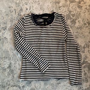 Long sleeve corset back top